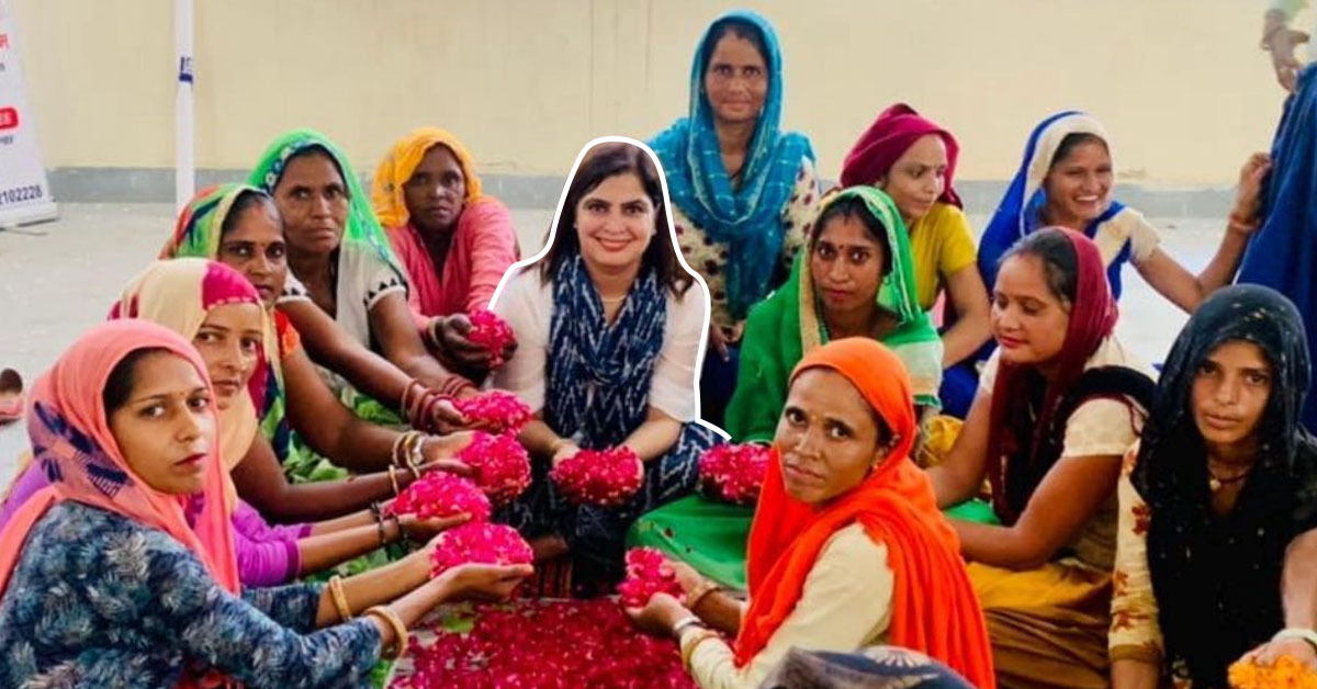 Poonam Singh started Aaruhi Enterprises to recycle floral waste from temples into incense sticks and more.