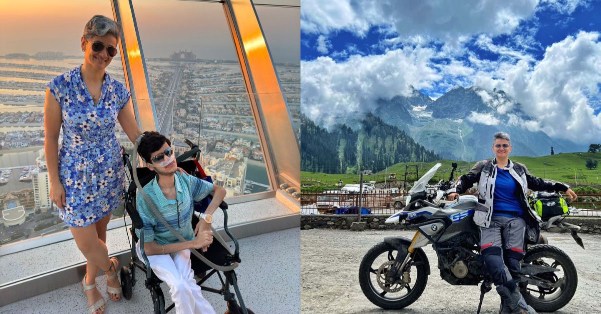 Moushmi Kapadia is an avid biker, trekker and a mom of two. Her older son Vedansh has Rigid Spine Muscular Dystrophy (RSMD) but has beaten all odds to travel the globe with his mom.